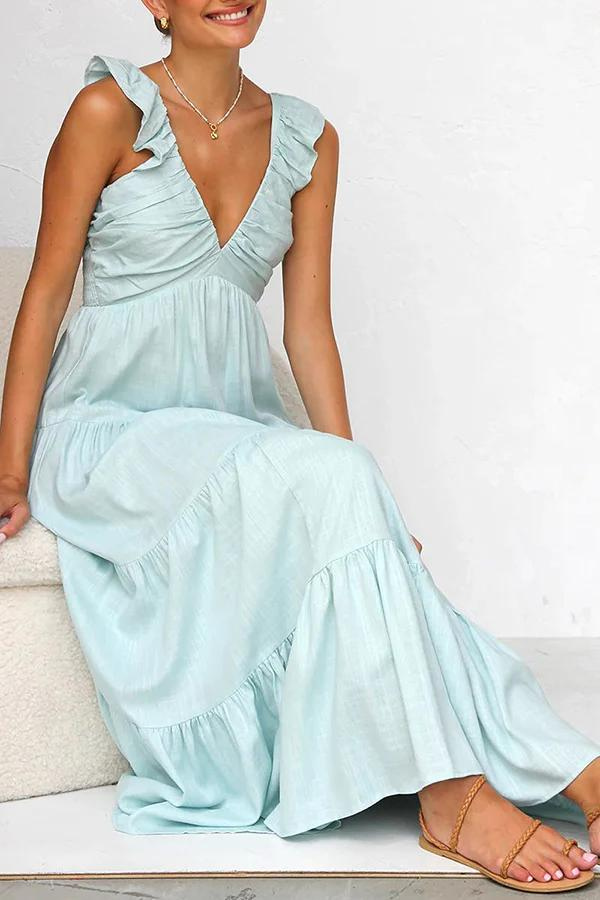 Janna - Elegant V-Neck Maxi Dress
