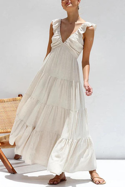 Janna - Elegant V-Neck Maxi Dress