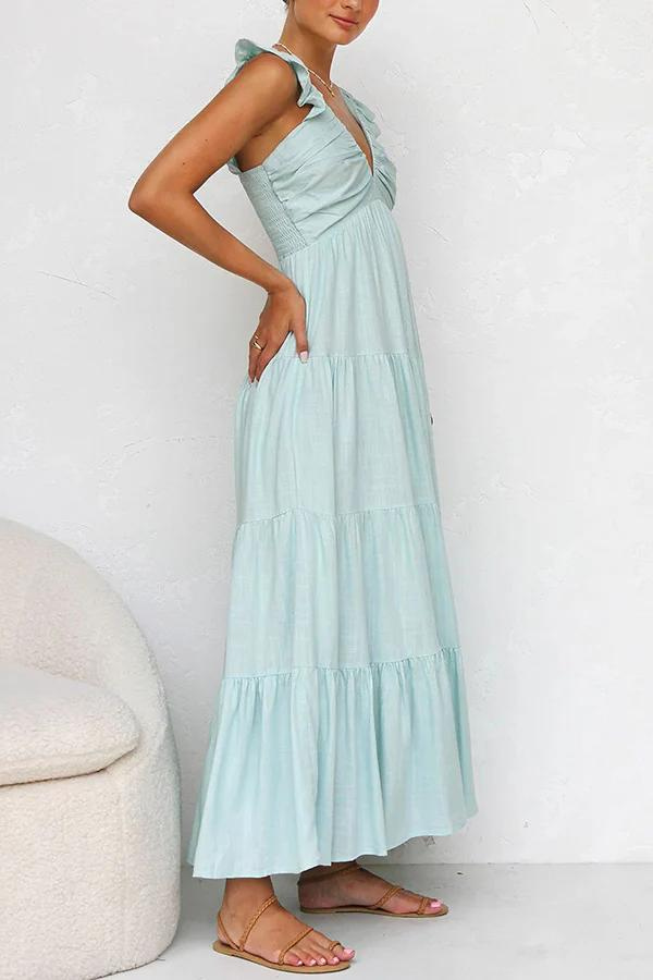Janna - Elegant V-Neck Maxi Dress