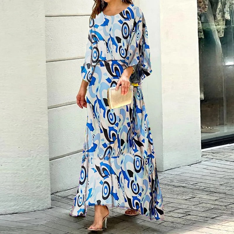 Herlyn - Loose round neck dress