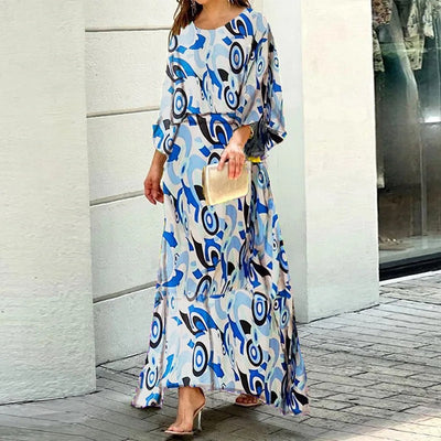 Herlyn - Loose round neck dress