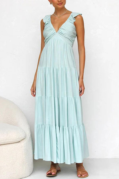 Janna - Elegant V-Neck Maxi Dress