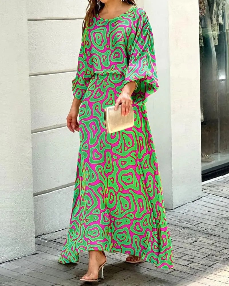 Herlyn - Loose round neck dress