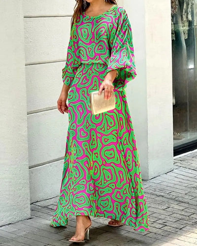 Herlyn - Loose round neck dress