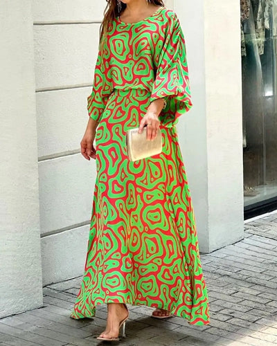 Herlyn - Loose round neck dress