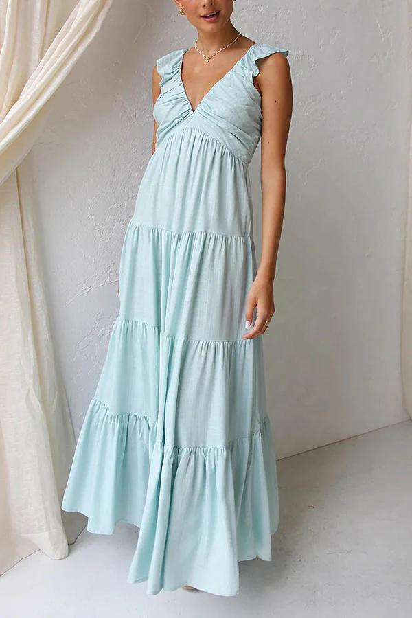 Janna - Elegant V-Neck Maxi Dress