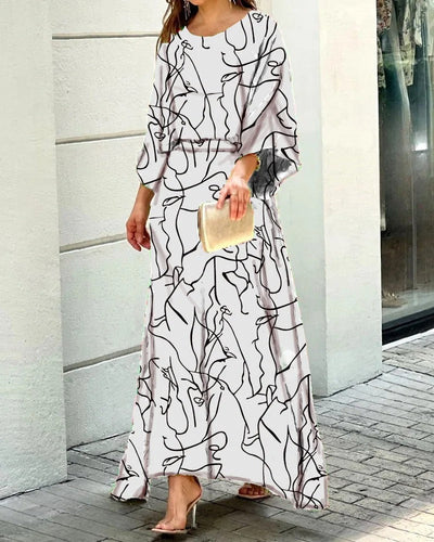 Herlyn - Loose round neck dress