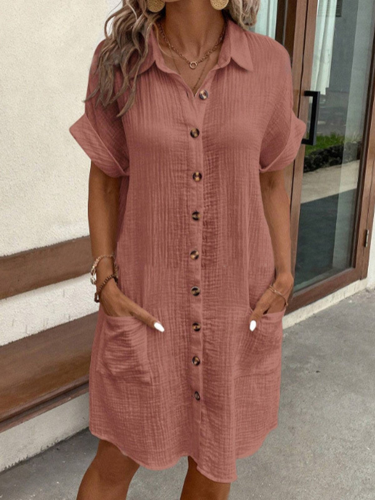 Zeloria - Comfortable Shirt Dress