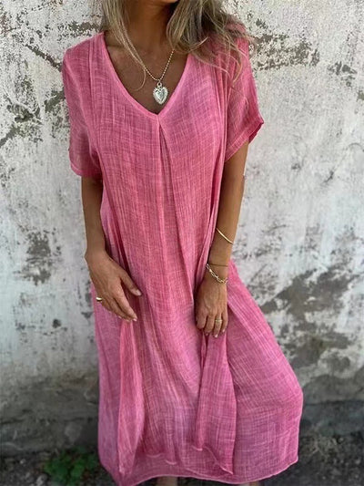 Brionna - Elegant v neck midi dress