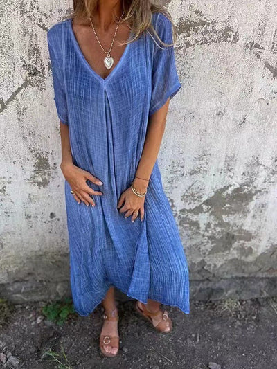Brionna - Elegant v neck midi dress