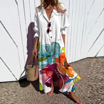 Narella - Vibrant floral maxi dress
