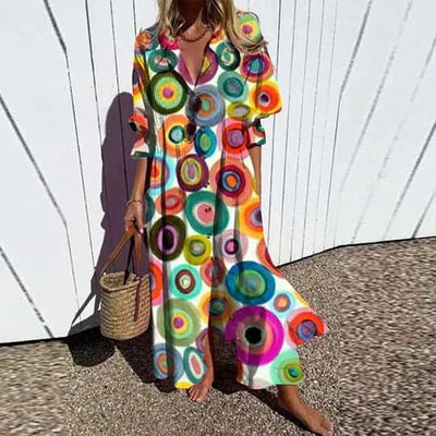 Narella - Vibrant floral maxi dress