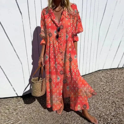 Narella - Vibrant floral maxi dress