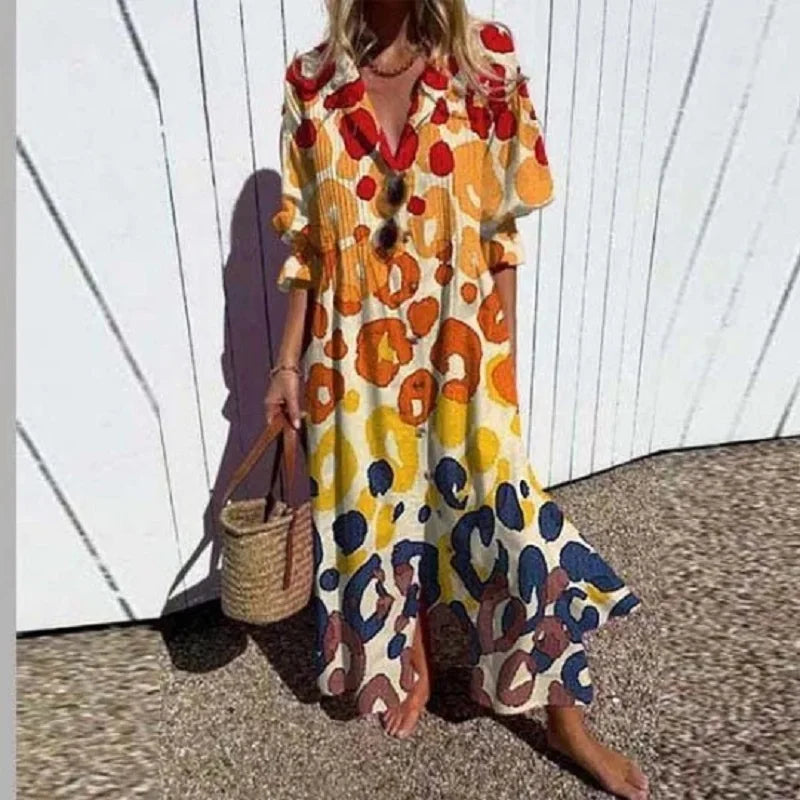 Narella - Vibrant floral maxi dress