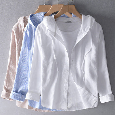 Elowen - Lightweight hooded blouse