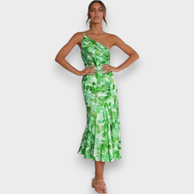 Maisie - One shoulder floral midi dress